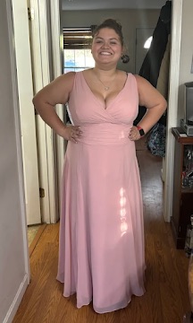 Bridesmaid dress fitting altered in Swansea MA